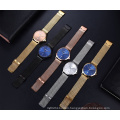 Custom Logo OEM 316L Stainless Steel Luxury Men Watch Japan Date Quartz Watch Men Blue Leather Band